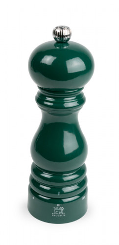 Moulin à poivre rond vert forêt Ø 5 cm 18x5,9x5,9 cm Paris Rama Peugeot Saveurs