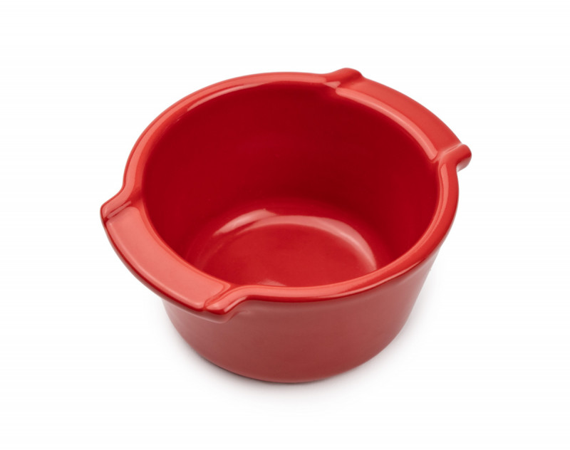Plat à four rond rouge porcelaine Ø 11 cm Appolia Peugeot Saveurs