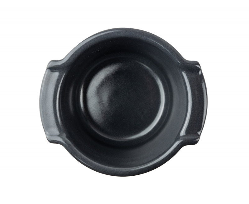 Plat à four rond noir porcelaine Ø 11 cm Appolia Peugeot Saveurs