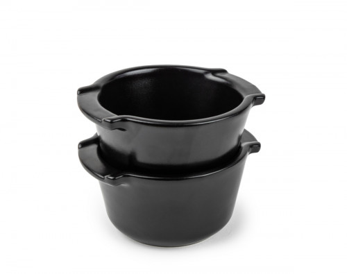 Plat à four rond noir porcelaine Ø 11 cm Appolia Peugeot Saveurs