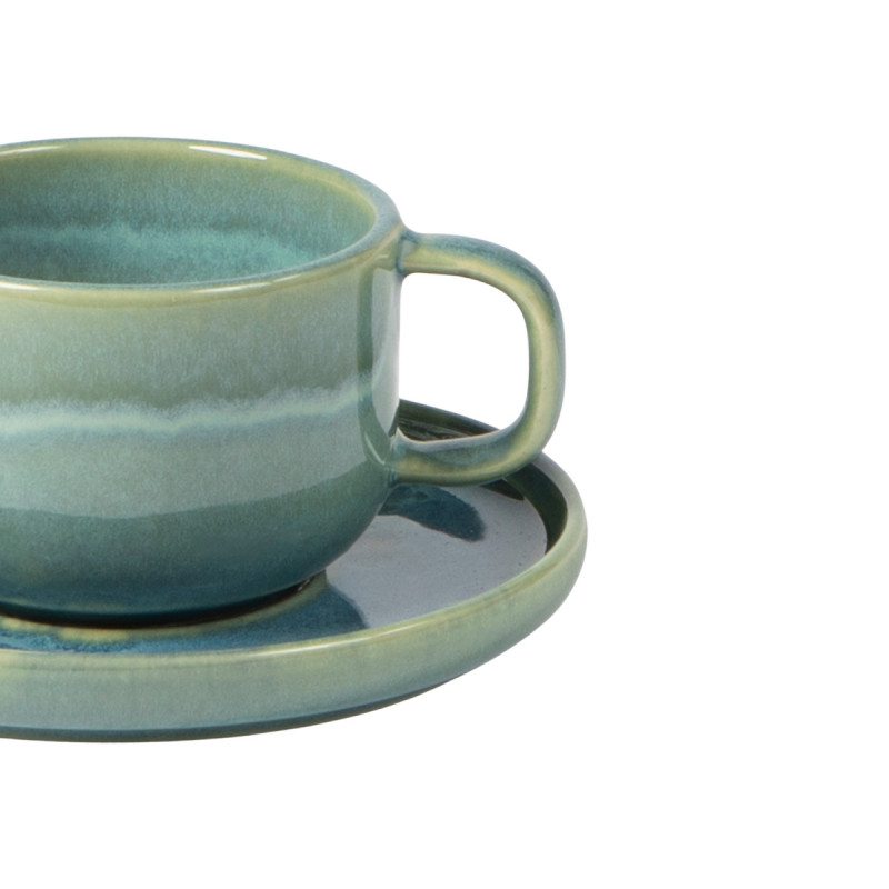 Tasse à thé rond bleu grès émaillé 21 cl Ø 8,5 cm Magic Accolade