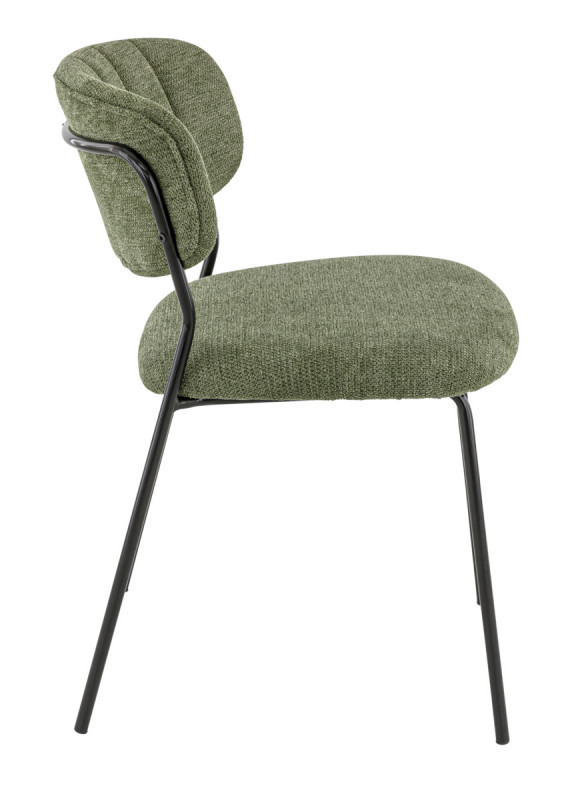 Chaise d'intérieur vert 74x49x57 cm Simone