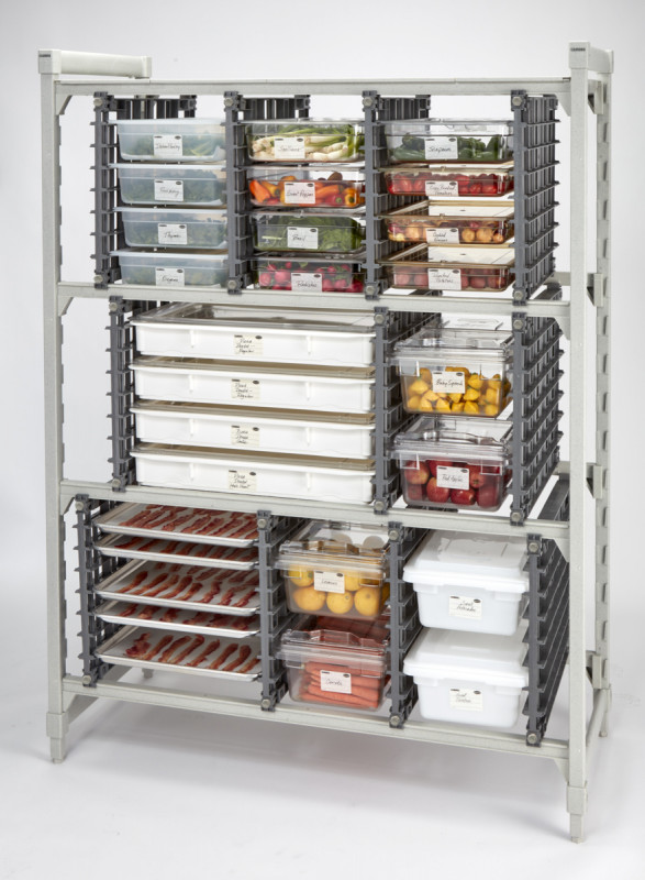 Support de stockage universel pour rayonnage plastique 54 kg 7 niveaux Basics Plus Cambro