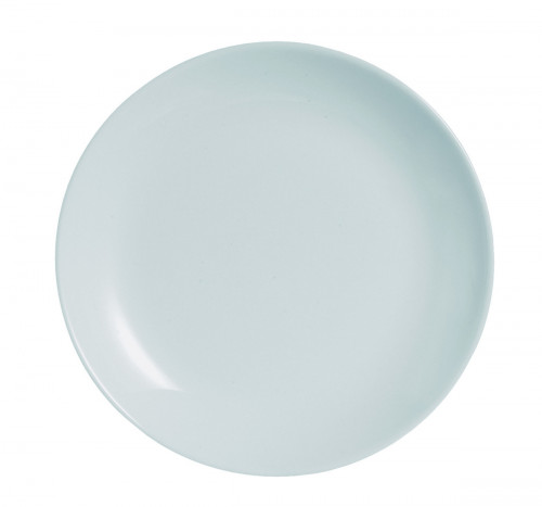 Assiette coupe plate rond gris verre opal Ø 19 cm Diwali Luminarc