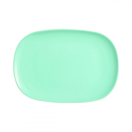 Plat rectangulaire turquoise verre opal 35 cm Diwali Luminarc
