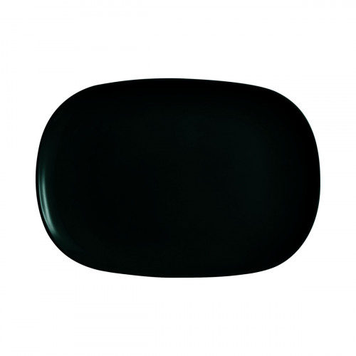 Plat rectangulaire noir verre trempé 35 cm Diwali Luminarc