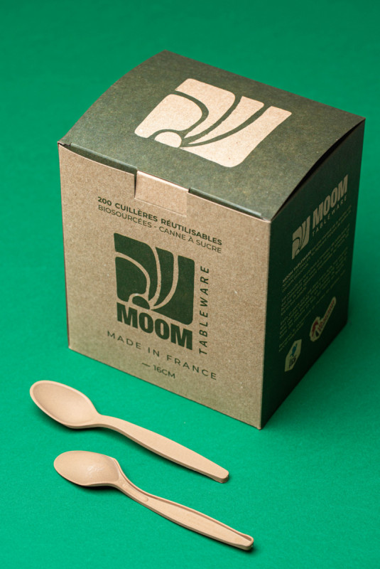 Cuillère bagasse 16 cm Moom Tableware (200 pièces)