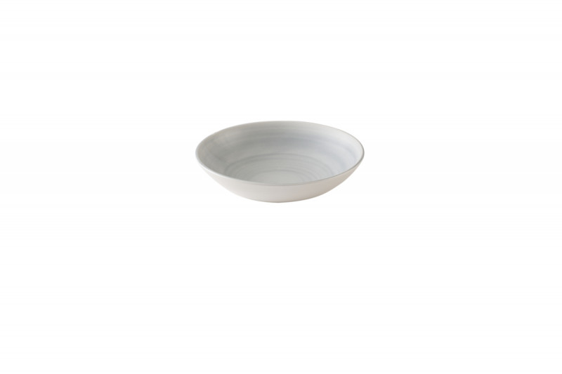 Assiette coupe creuse rond Canvas grey porcelaine vitrifiée Ø 18,2 cm Stonecast Churchill