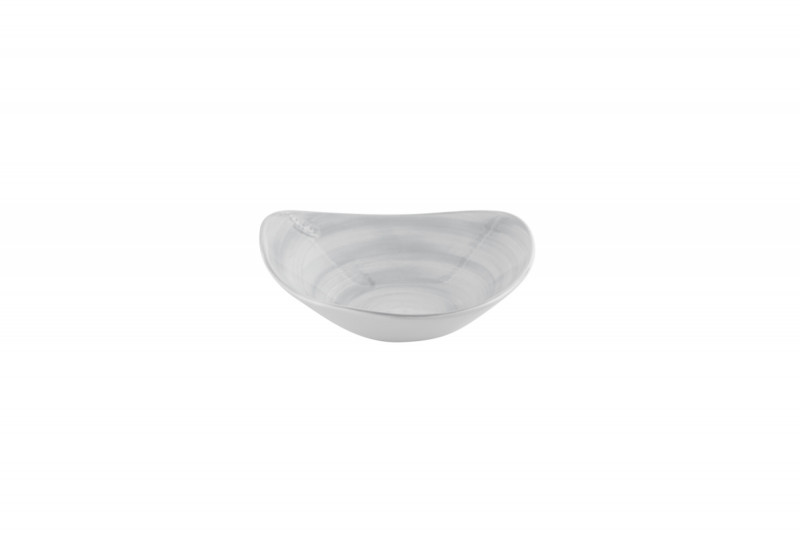 Bol triangulaire Canvas grey porcelaine vitrifiée 23,5 cm Stonecast Canvas Churchill