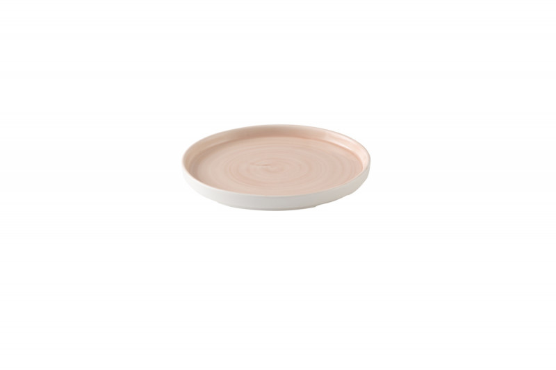 Assiette coupe plate rond Canvas Coral porcelaine vitrifiée Ø 16 cm Stonecast Canvas Churchill