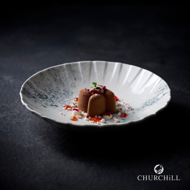 Assiette coupe creuse porcelaine vitrifiée Ø 27,1 cm Smoke Churchill