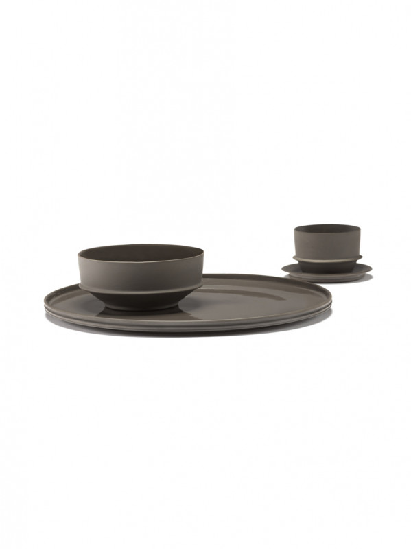 Assiette coupe plate rond Slate porcelaine Ø 33 cm Dune Serax