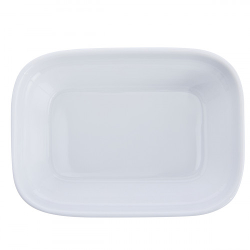 Ravier régithermie rectangulaire blanc porcelaine 12,8 cm Vitalia Essentials Collection