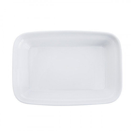 Plat régithermie rectangulaire blanc porcelaine 19,1 cm Vitalia Essentials Collection