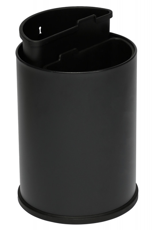 Corbeille de tri 2 bacs acier 10 L noir Probbax