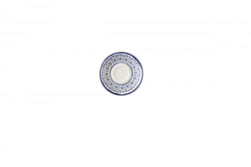 Sous tasse à espresso rond Ink porcelaine vitrifiée Ø 11,8 cm Harvest Mediterranean Moresque Dudson