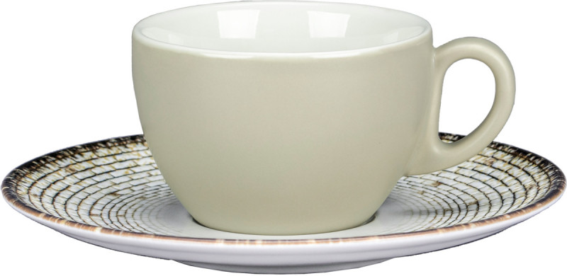 Sous tasse à café/thé rond Weave porcelaine Ø 16,8 cm Digi Rak