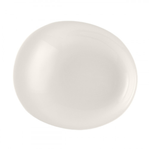 Assiette coupe plate rond blanc porcelaine bone china 14,3x12,4 cm Pose Rak