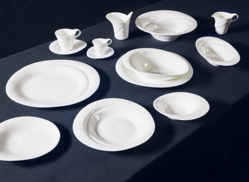 Assiette creuse rond blanc porcelaine bone china Ø 27,3 mm Pose Rak