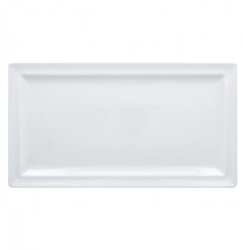 Assiette plate rectangulaire blanc porcelaine 38,5x21 cm Charm Rak