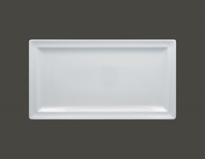 Assiette plate rectangulaire blanc porcelaine 38,5x21 cm Charm Rak