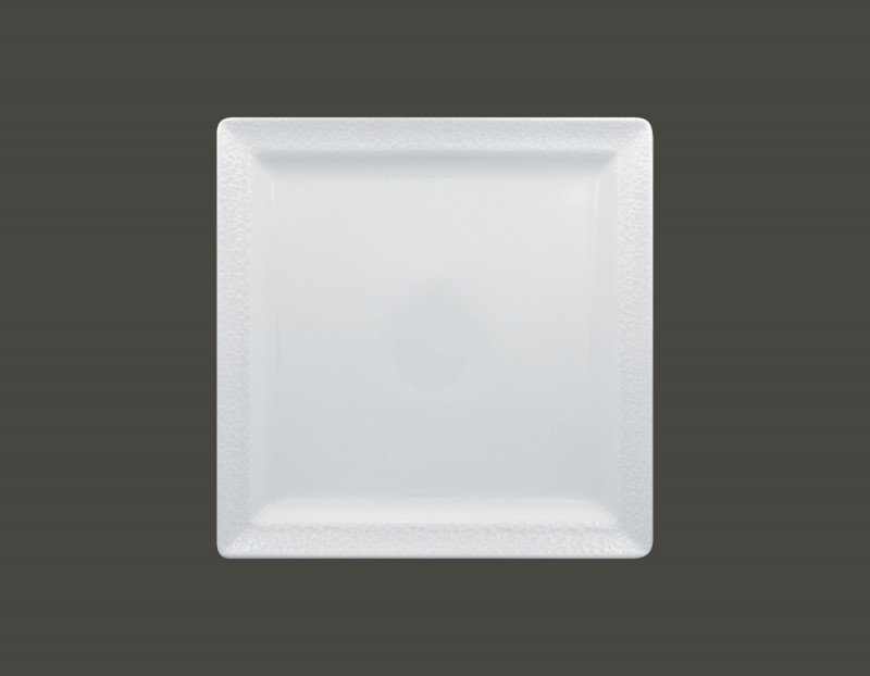 Assiette plate carré blanc porcelaine 27,5x27,5 cm Charm Rak