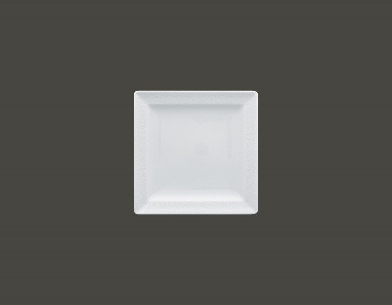 Assiette plate carré blanc porcelaine 17,2x17,2 cm Charm Rak