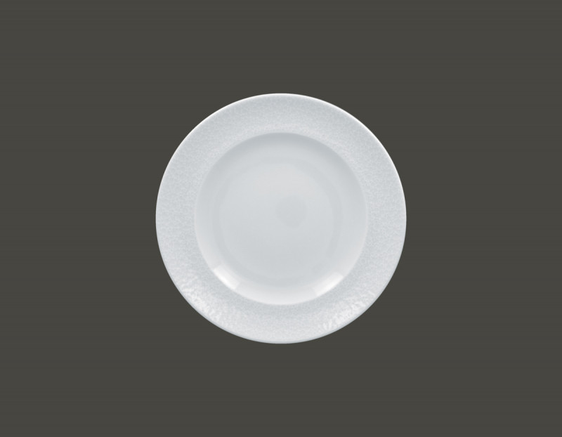 Assiette plate rond blanc porcelaine Ø 23,9 cm Charm Rak