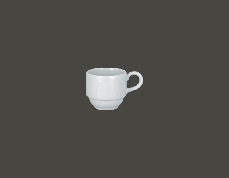 Tasse à expresso empilable rond blanc porcelaine 9 cl Ø 6 cm Charm Rak