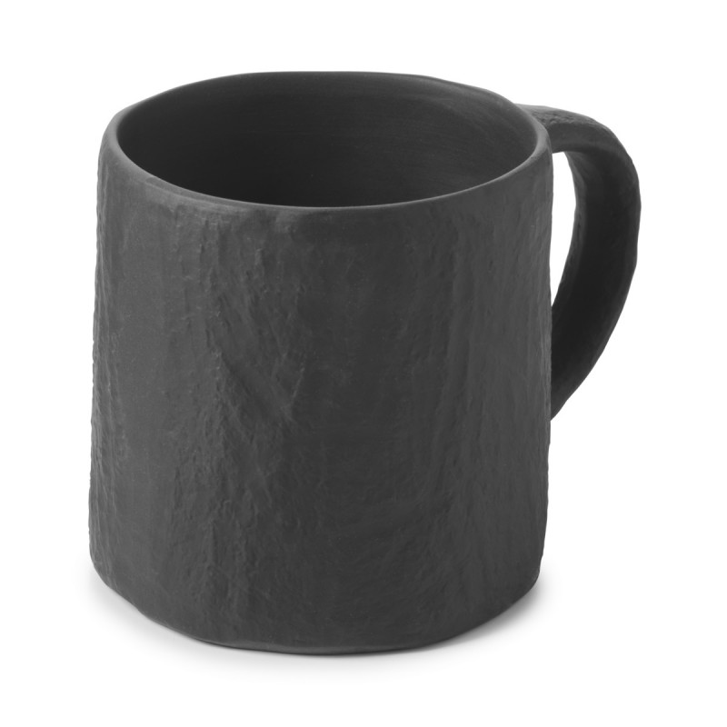 Mug rond Noir brut porcelaine culinaire 33 cl Ø 8 cm Yli Revol