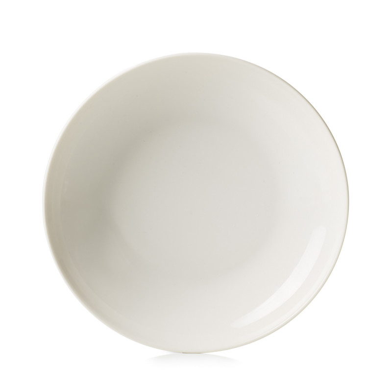 Assiette à bord droit rond blanc porcelaine culinaire Ø 19 cm Madeleine Revol
