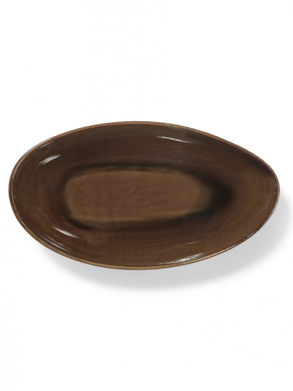 Bol ovale ocre grès émaillé 36 cm Out Of Lines Serax