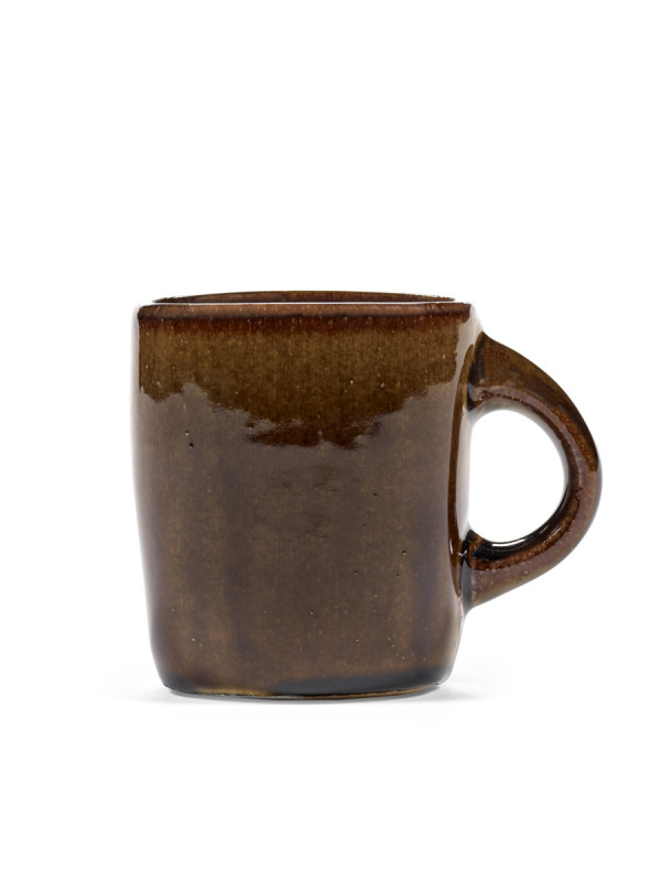 Tasse à café ovale ocre grès émaillé 22 cl 9,5 cm Out Of Lines Serax