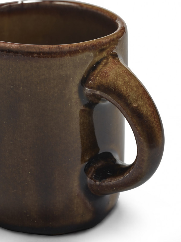Tasse à café ovale ocre grès émaillé 22 cl 9,5 cm Out Of Lines Serax