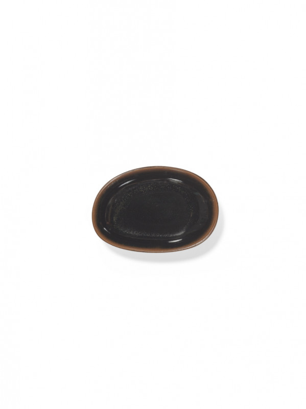Bol ovale Brown grès émaillé 15,5 cm Out Of Lines Serax