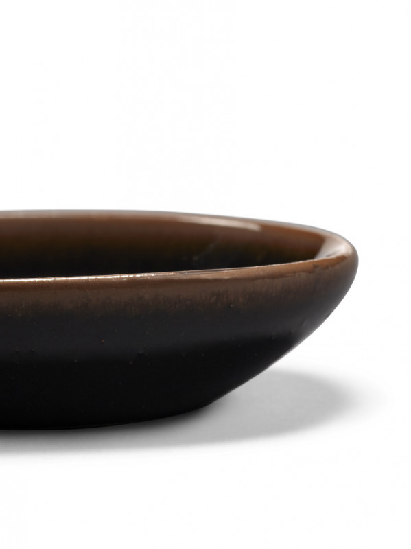 Bol ovale Brown grès émaillé 15,5 cm Out Of Lines Serax