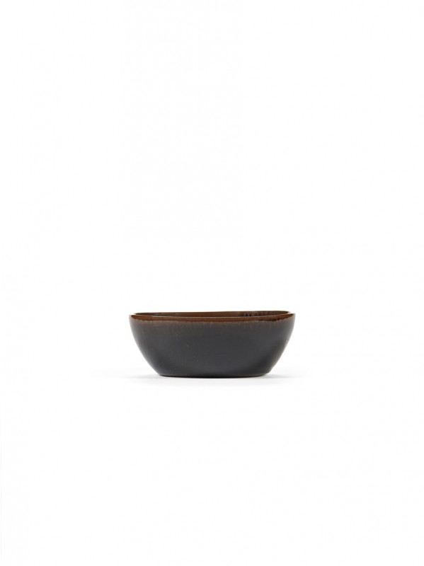 Bol ovale Brown grès émaillé 15,5 cm Out Of Lines Serax