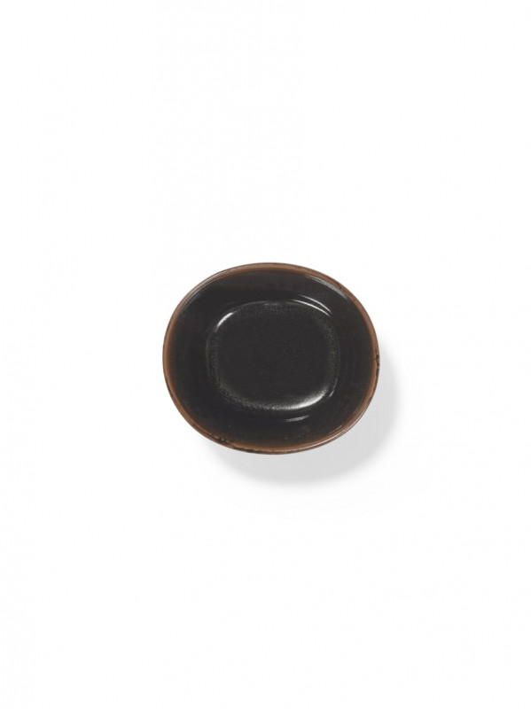 Bol ovale Brown grès émaillé 15,5 cm Out Of Lines Serax
