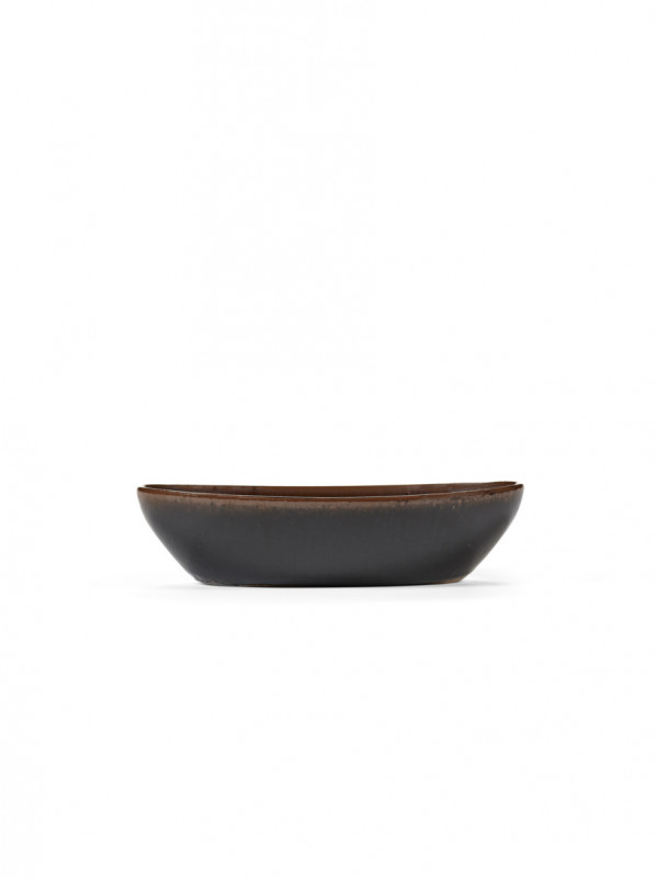 Bol ovale Brown grès émaillé Ø 12 cm Out Of Lines Serax
