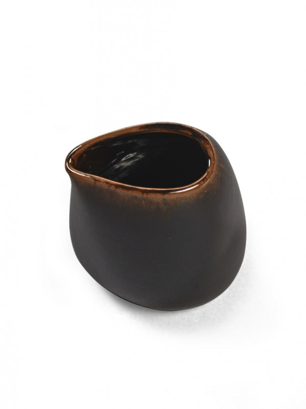 Crémier/saucière ovale Brown grès émaillé 9,6 cm Out Of Lines Serax