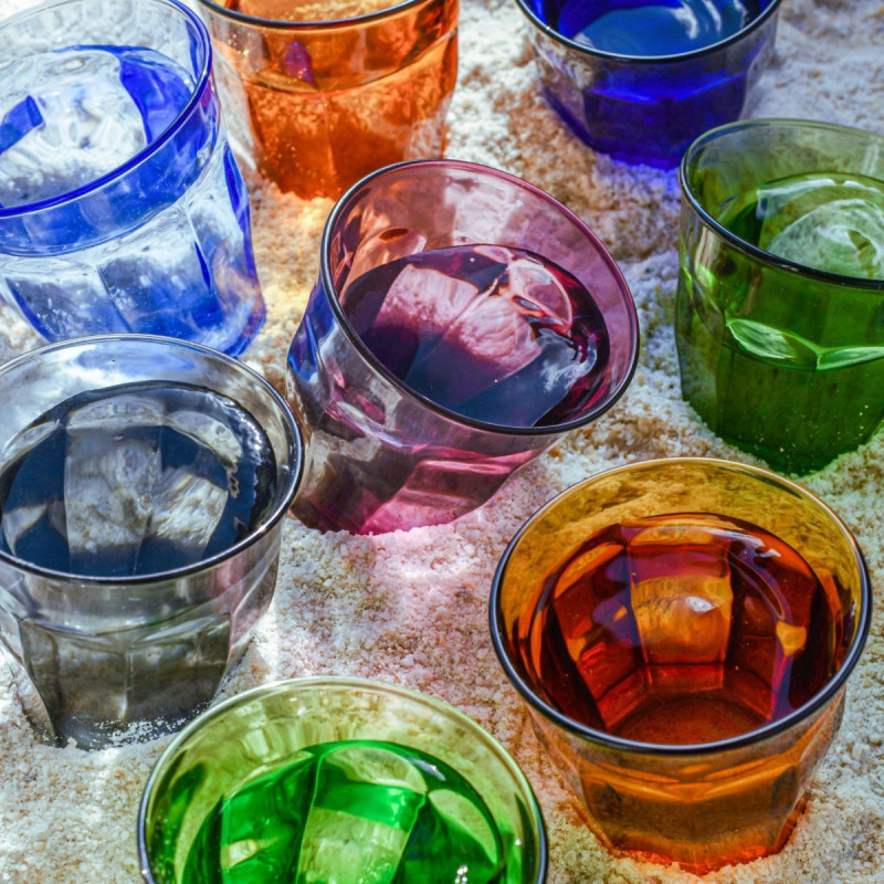 Lot de 4 gobelets forme basse multicolore verre trempé 25 cl Picardie Duralex (4 pièces)