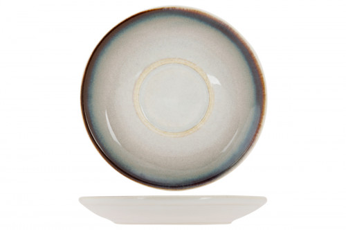 Sous tasse à espresso rond blanc porcelaine Ø 12 cm Akoya Proof