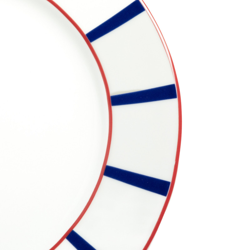 Assiette plate avec aile blanc porcelaine Ø 27 cm Ama Accolade