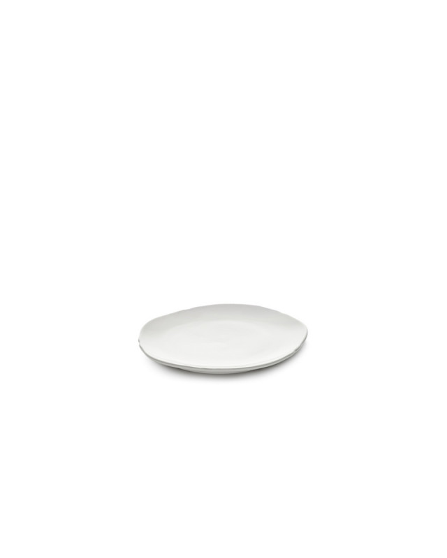 Assiette plate rond blanc porcelaine Ø 15 cm Silhouette Serax