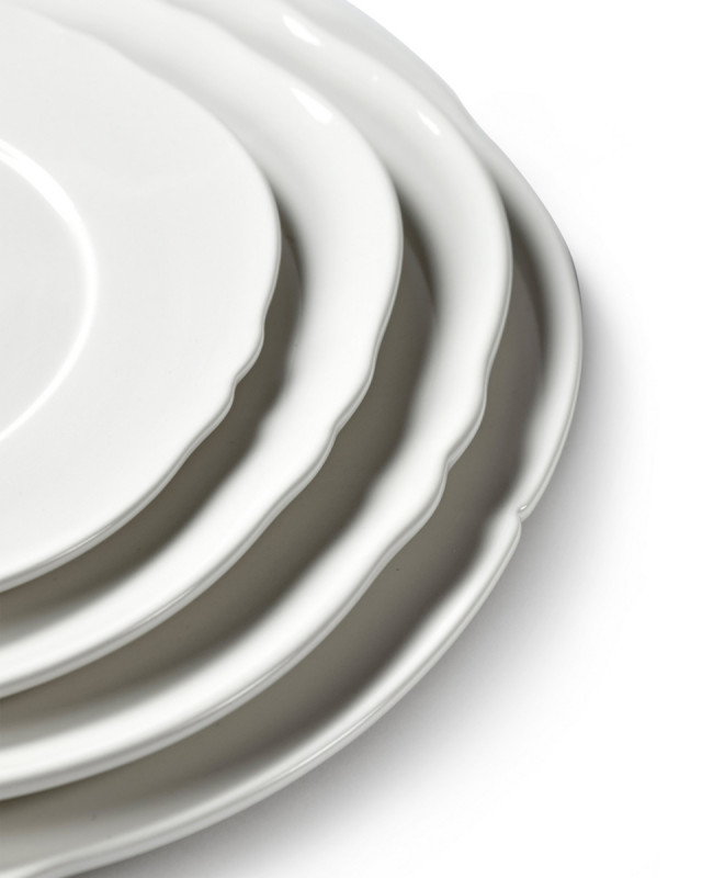 Assiette plate rond blanc porcelaine Ø 17 cm Silhouette Serax