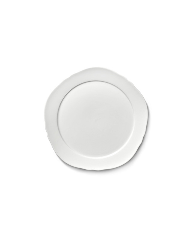 Assiette plate rond blanc porcelaine Ø 23,5 cm Silhouette Serax