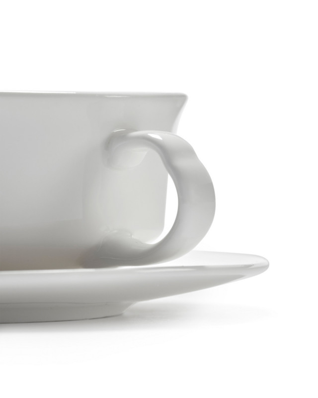 Tasse à espresso rond blanc porcelaine 10 cl Ø 8,8 cm Silhouette Serax