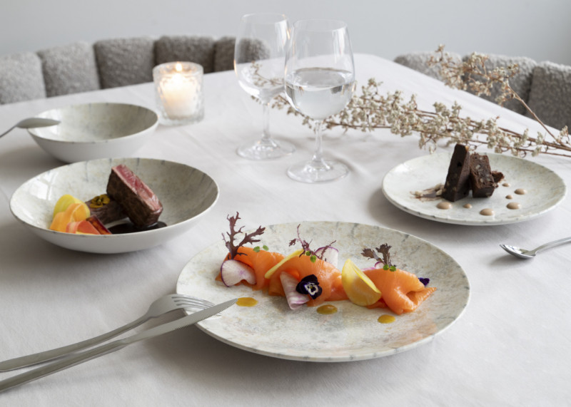 Assiette coupe plate gris grès émaillé Ø 21 cm Sirocco Accolade