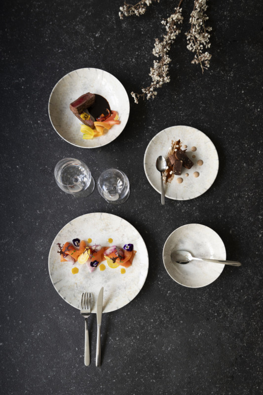 Assiette coupe creuse gris grès émaillé Ø 17 cm Sirocco Accolade
