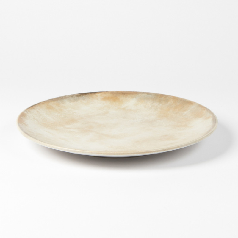 Assiette coupe plate beige grès émaillé Ø 27 cm Sahara Accolade